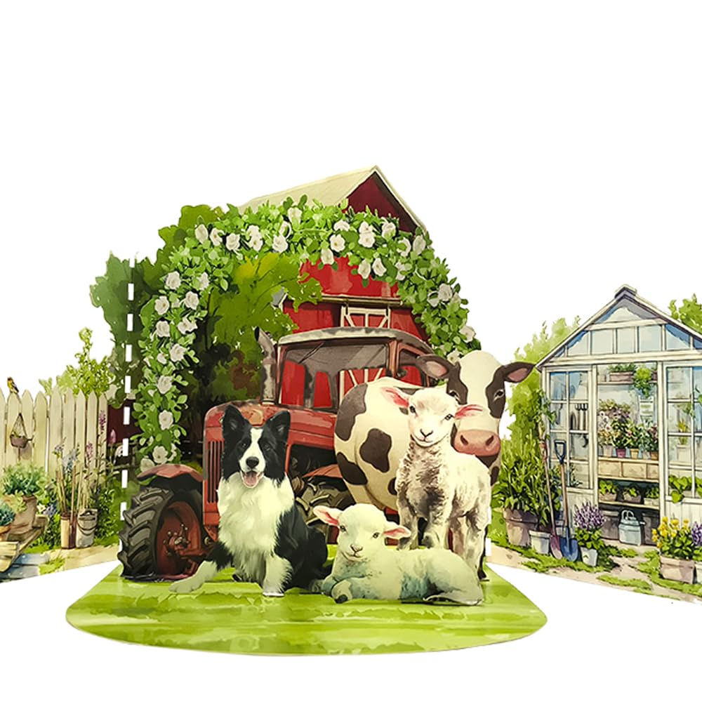 Grußkarten "The Red House, Forever", 3D-Pop-Up-Geburtstagsgeschenke für Frauen, Ehefrau, Mutter, Tochter, Schwester, Tante, Großmutter, Jubiläumskarte, mit Umschlag