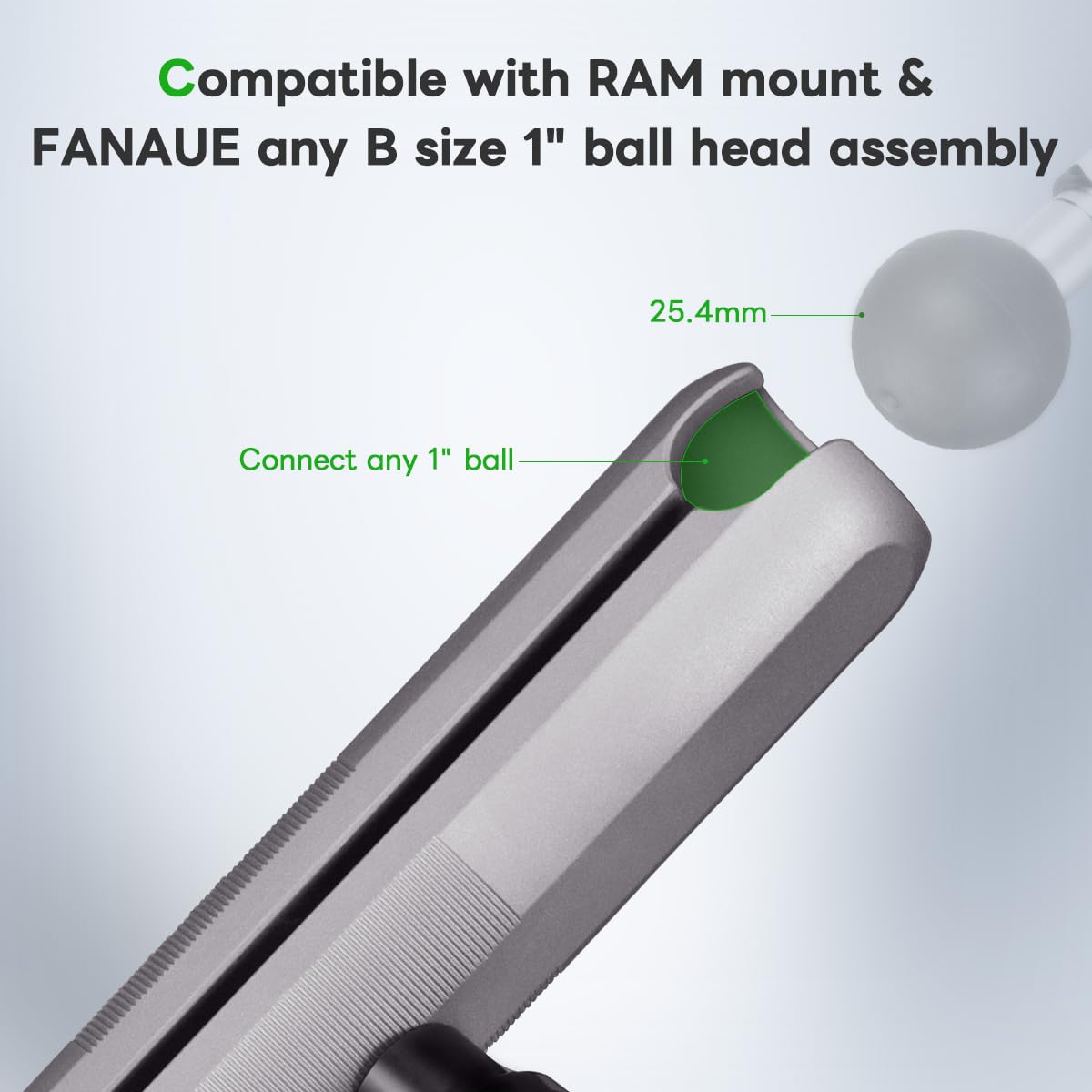 FANAUE Anti-Theft Double Socket Arm Compatible with RAM Mounts B Size Ball Head and Bike Motorcycle Phone Holder - Image 4