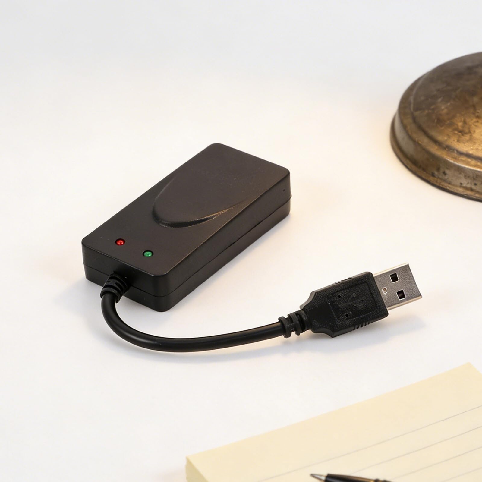 GALPADA Modem Fax USB Nero Doppia Porta USB in Abs, Connessione Dati Alta Velocità, per Spazi Ufficio Desktop e Rete Domestica