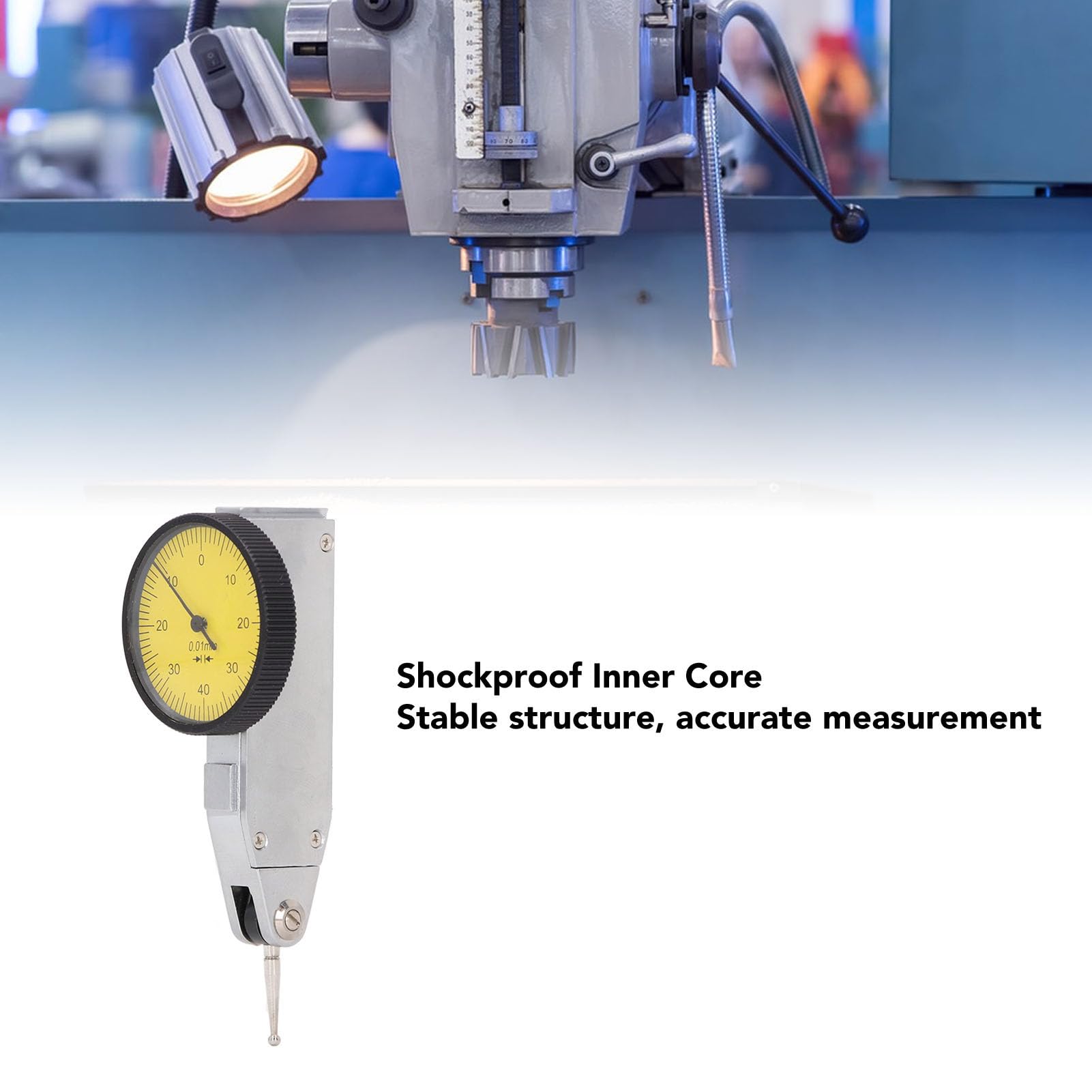 Mechanical Dial Indicator, Good Workmanship Brass Sensitive Pointer Dial Indicator for Measurement