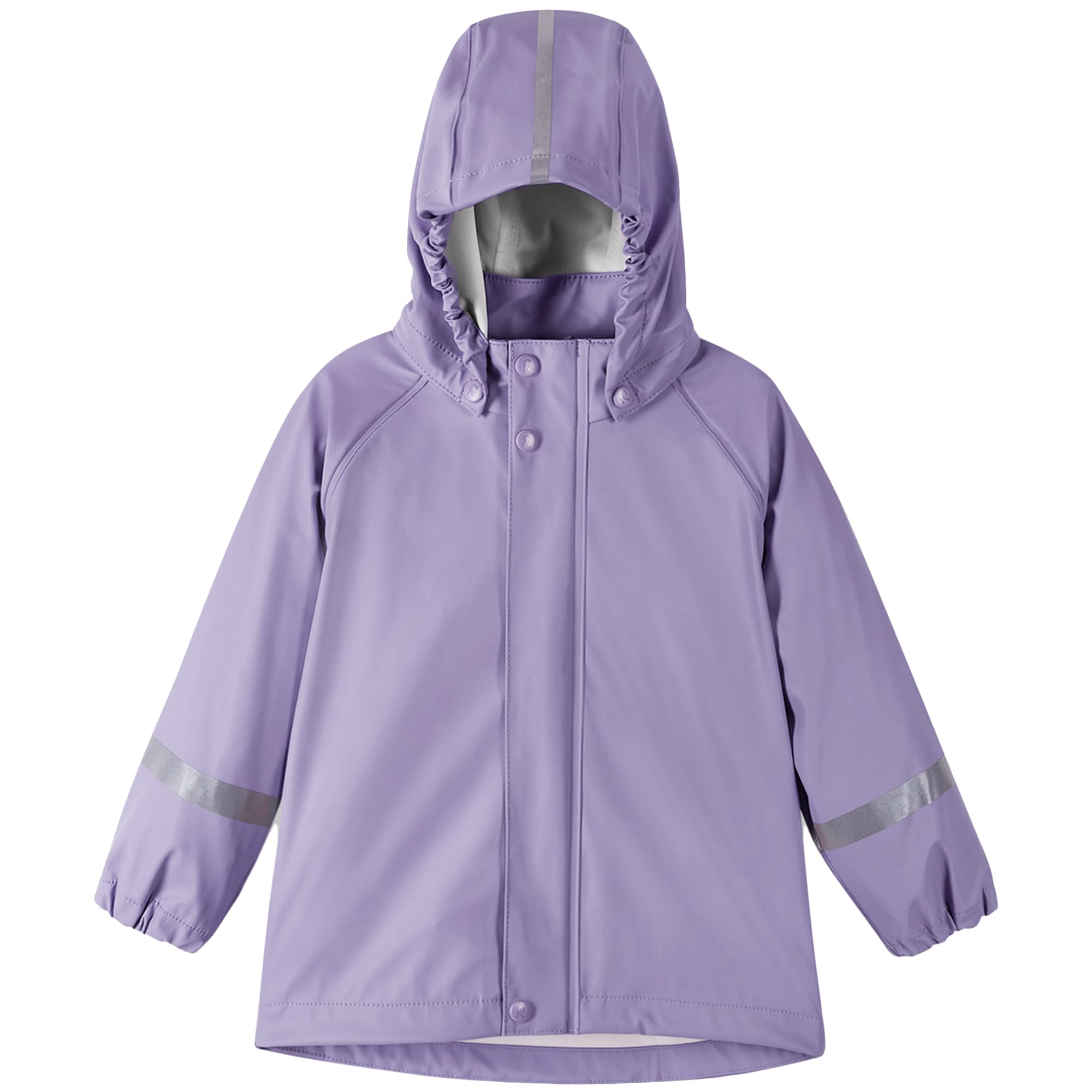Reima - Lampi Regenjacke für Kinder Wasserdicht - Jacke für Jungen und Mädchen, Reißverschluss vorne, Abnehmbare Kapuze, Reflektierende Details, Maschinenwaschbar - Blooming Lilac, 122