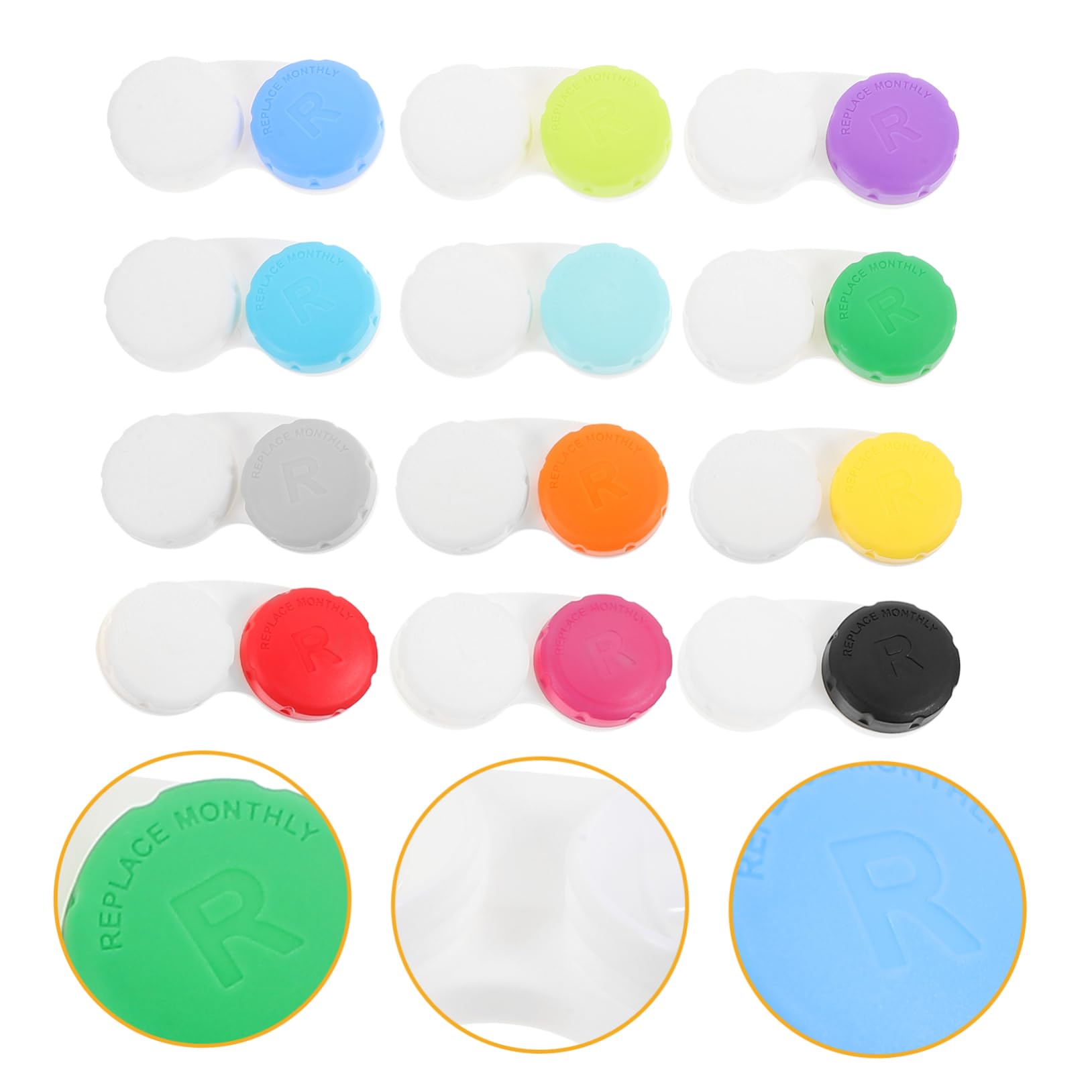 Didiseaon 60 Piezas Estuche para Lentes de Contacto Estuche lentillas Viaje Porta illas pequeño para es de Contacto Porta es Adorable Organizador de es el plastico
