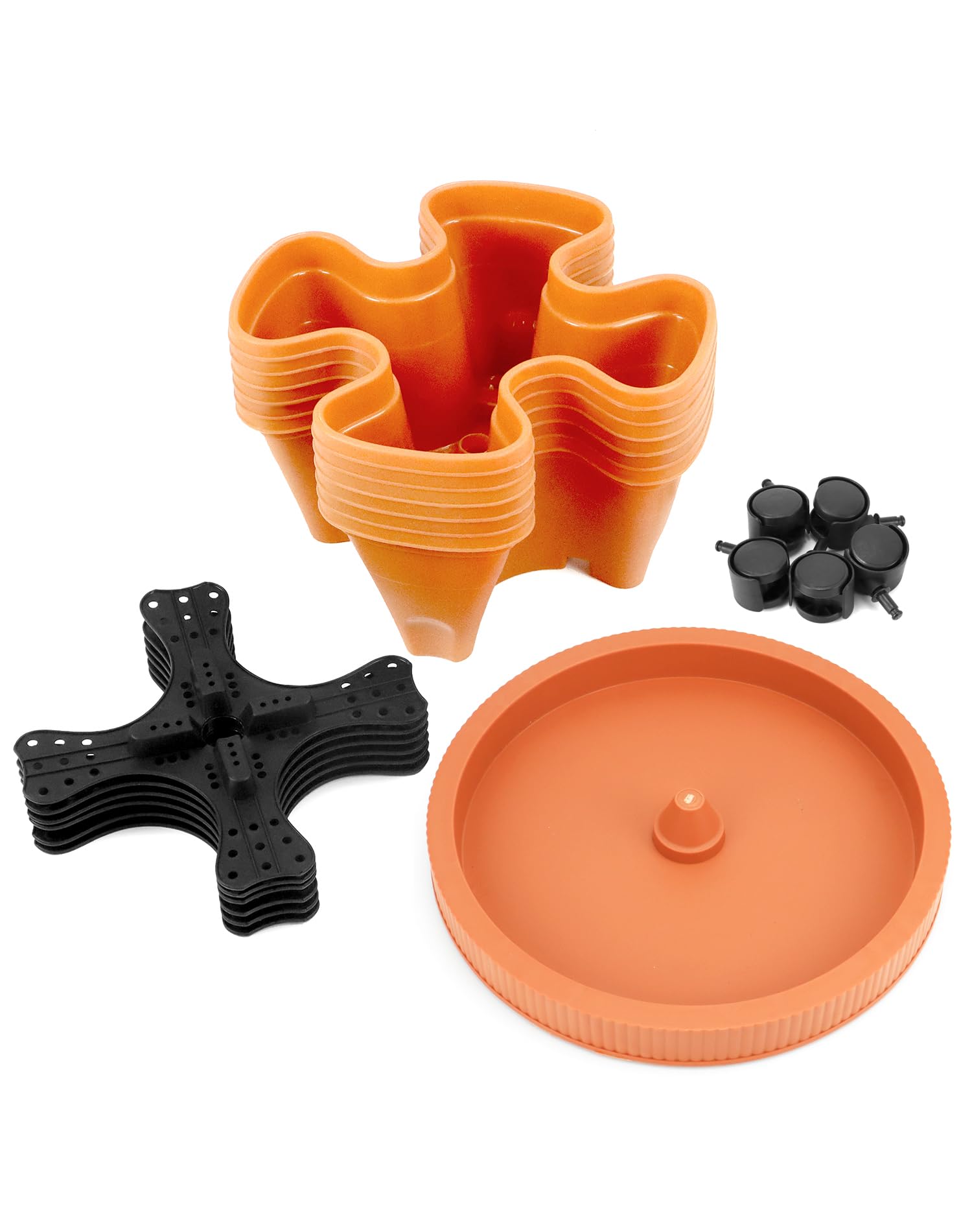 QWORK® 6 livelli fioriera verticale, Vasi per piante impilabili in plastica, Verdure impilabili, Fragole, Fiori