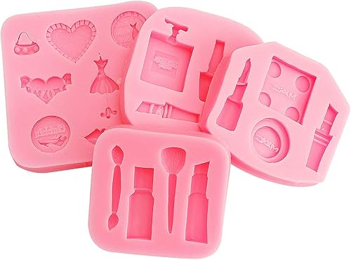 Miniatura 8 de Juego de 4 moldes de silicona para lápices labiales, perfumes, para hacer dulces, chocolate, piruleta, postres, cubitos de hielo, goma, jabón,