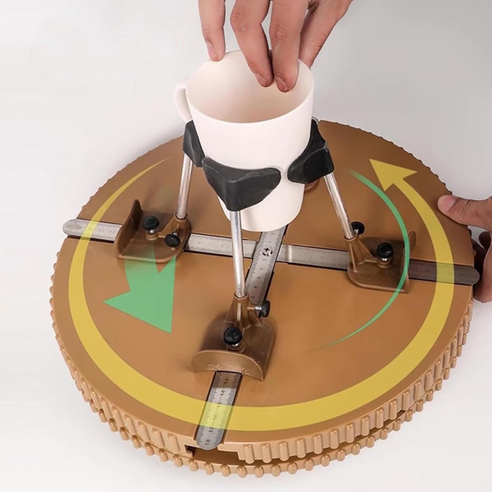 Ceramiczny spinner, regulowany gramofon garncarski z 4 punktami podparcia, narzędzie do naprawy ceramicznego odlewu artystycznego i rzeźbienia, dla artystów i rzemieślników