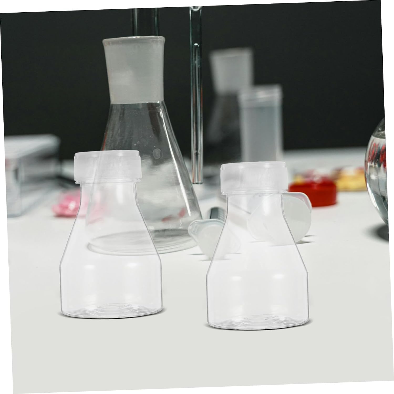 ABOOFAN 150ml High-Temperature Resistant Tissue Culture Bottles Versatile Plastic Flasks for Lab Use