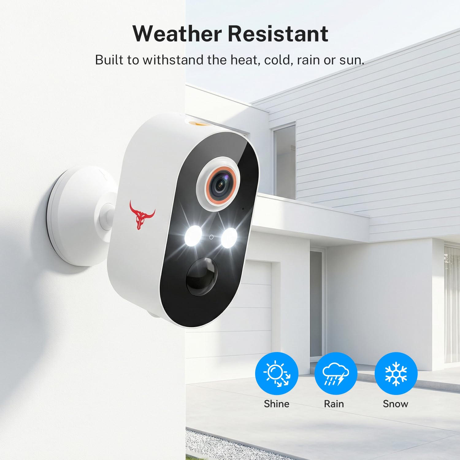 1080P Wireless Security Camera Outdoor, Battery Powered, AI Human Detection, Color Night Vision, 2-Way Audio, IP65 Waterproof, 2.4G Wi-Fi, Cloud Storage — view 7