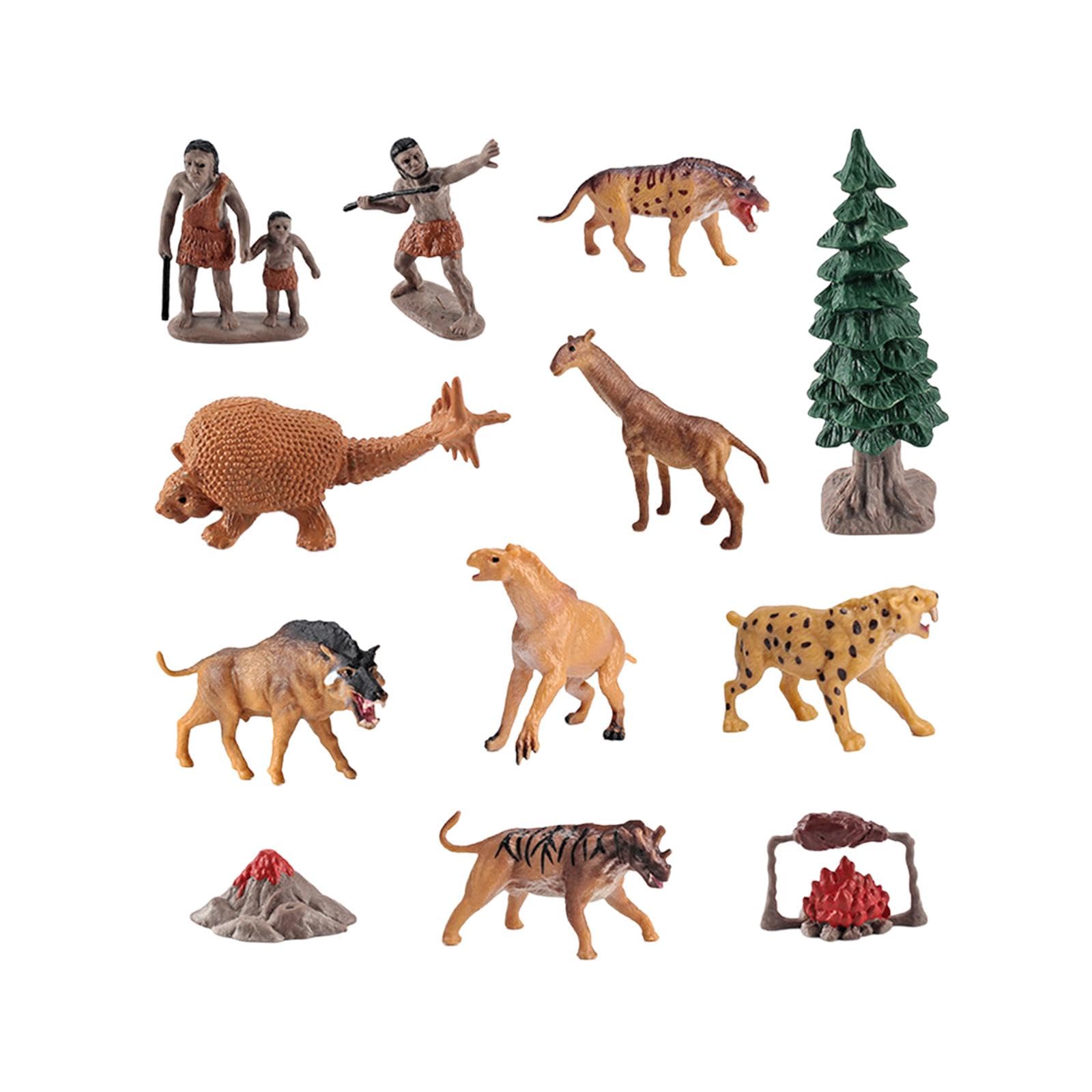 Generic 12x mini modelo de animal pré-histórico, modelo masculino