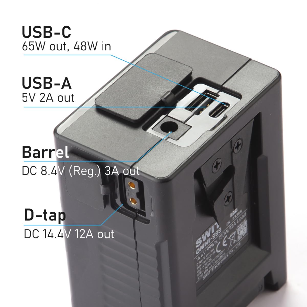 SWIT OMNI-99S V マウント バッテリー Amazon | SWIT OMNI-99S V マウント バッテリー、99Wh 6.9Ah 14.4V