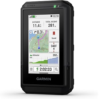 Garmin eTrex Touch Handheld GPS | Pre-installed TopoActive cards, 3 inch touch display, multi-GNSS, up to 130 hours. Battery 