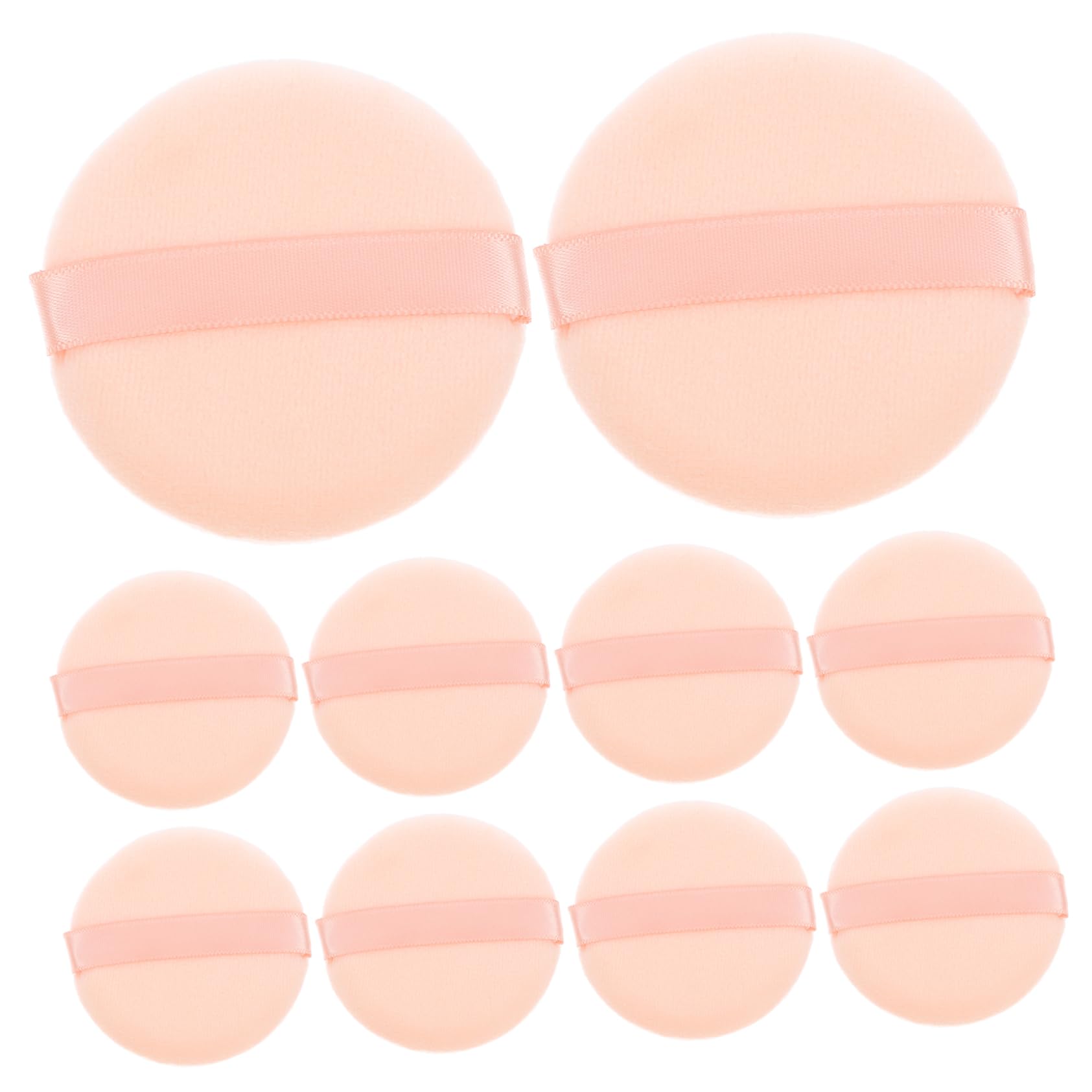 FOMIYES Velvet Makeup Puff Set 16pcs Round Face Puff Brush Soft Cotton Applicator Beauty Tools Kit
