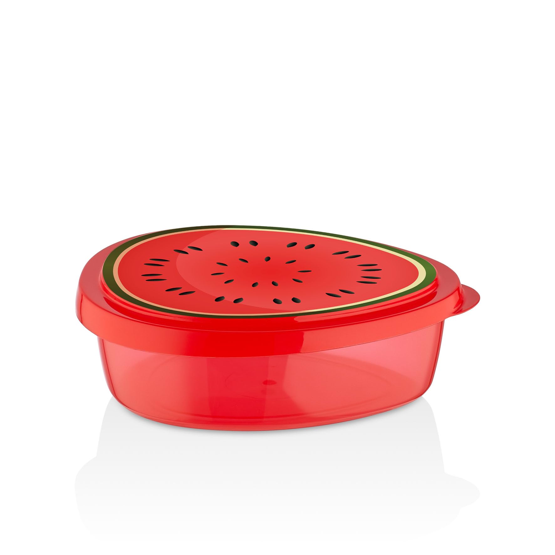 Contenedores de almacenamiento de alimentos con temática de frutas, juego de 4 piezas de plástico sin BPA, diseños de aguacate, kiwi, sandía y fresa, cajas a prueba de fugas de 800 ml para aperitivos,