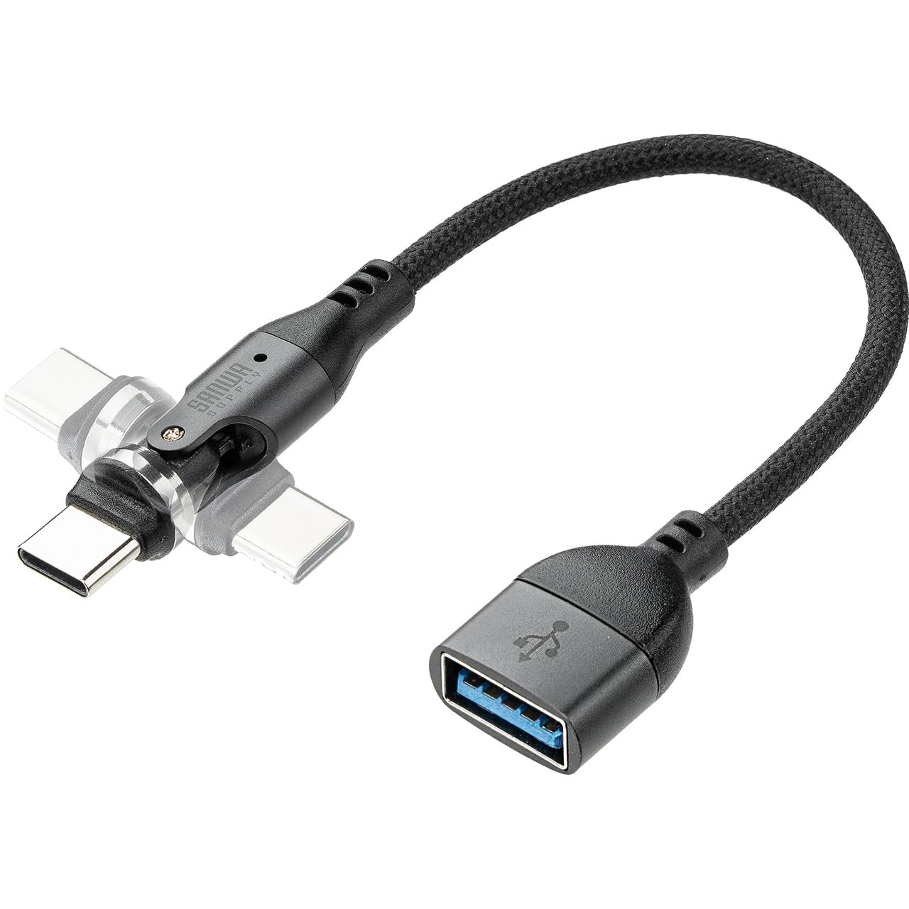 Amazon.co.jp: サンワダイレクト USB-C 変換アダプタ 540° 回転 USB A