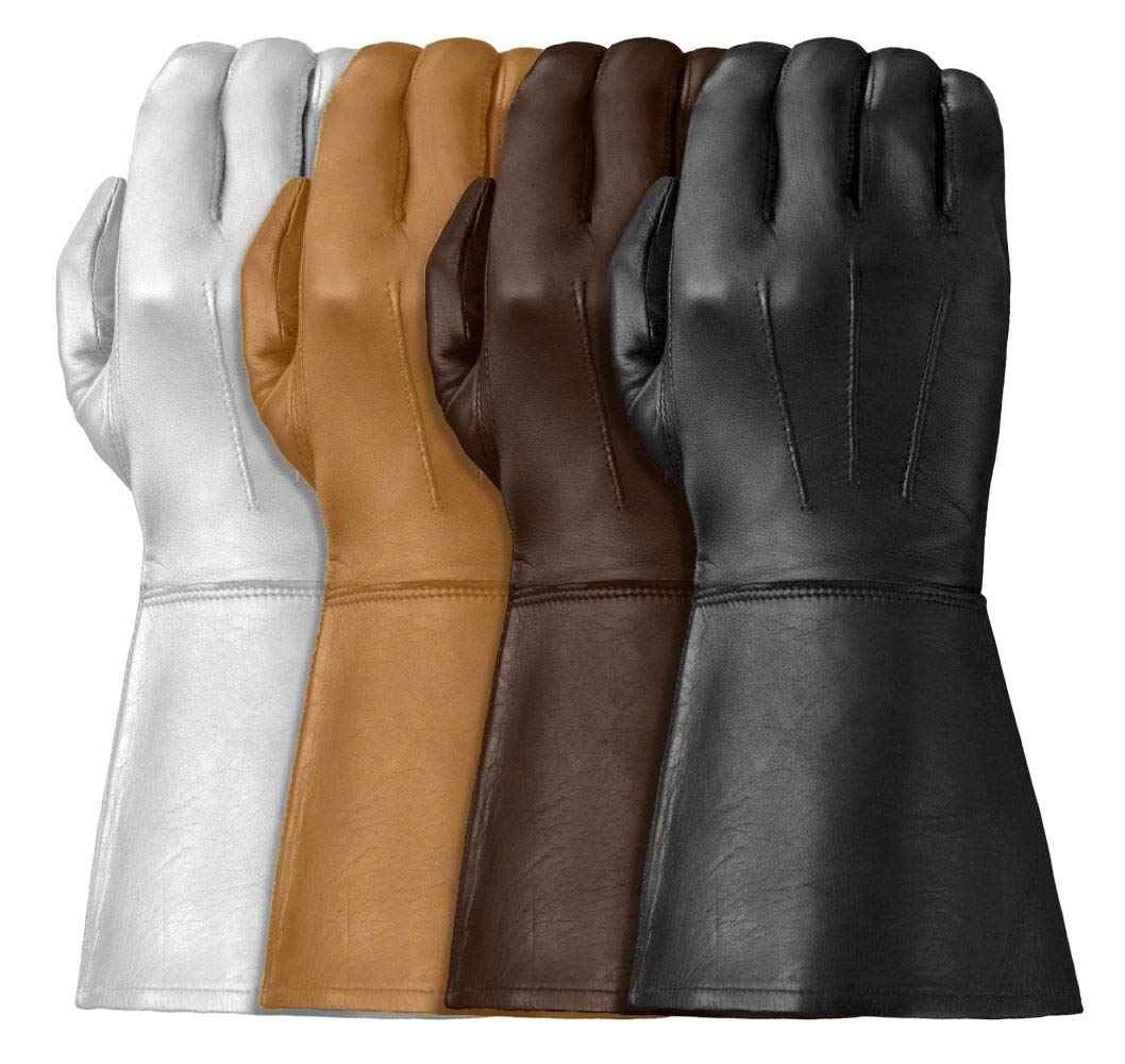 Tough Gloves Enforcer Unlined Leather Gauntlet, TD650HP White Size 9