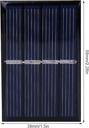 Miniatura 7 de HOHXFYP Mini panel solar de 2V 0.28W,Panel solar policristalino,Panel solar policristalino al aire libre ligero y portátil de ahorro de energía