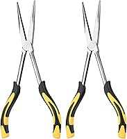 Vista 12 de Alicates de Punta Larga Premium de 6'' y 8'', Precisión de Sujeción de Papel, Acero de Alto Carbono, Agarre Suave con Cortador de Alambre, Alicates