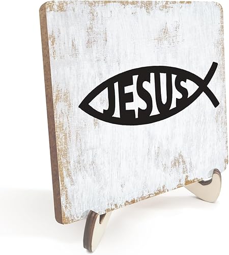 Miniatura 13 de Letrero de escritorio inspirador de madera rústica, 5.1 x 5.1 pulgadas, material de madera, soporte de mesa para decoración del hogar u oficina