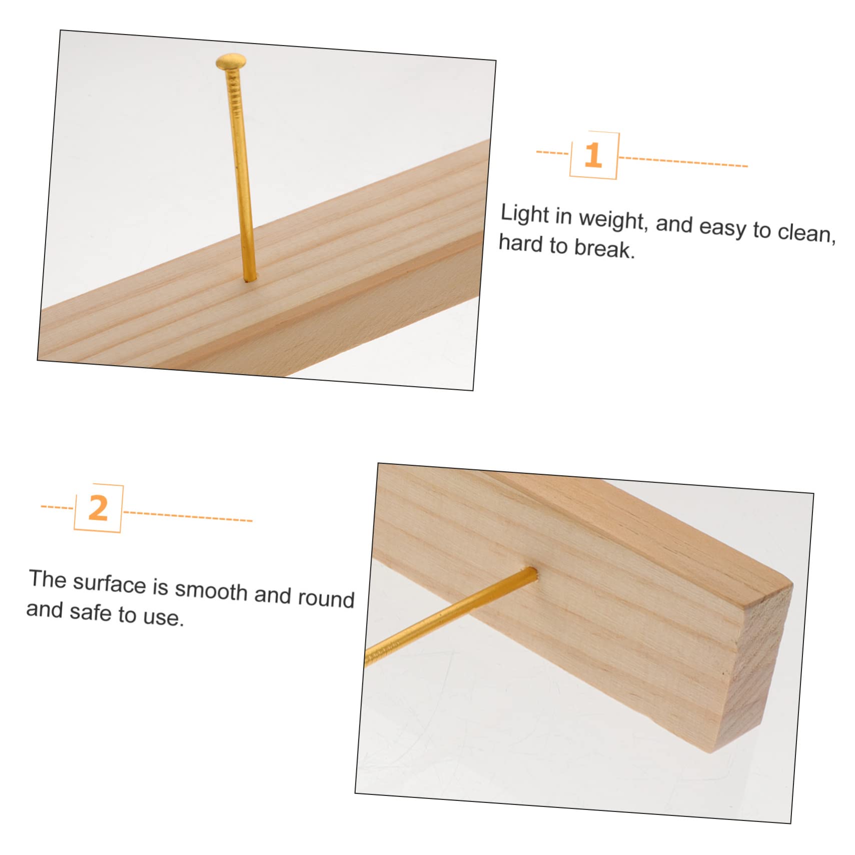 Holibanna 2sets Organizer da Muro per Gioielli Legno di Appendini per Orecchini e Collane Espositore Elegante per Negozio e Uso Personale Facile da Installare e Accessibile