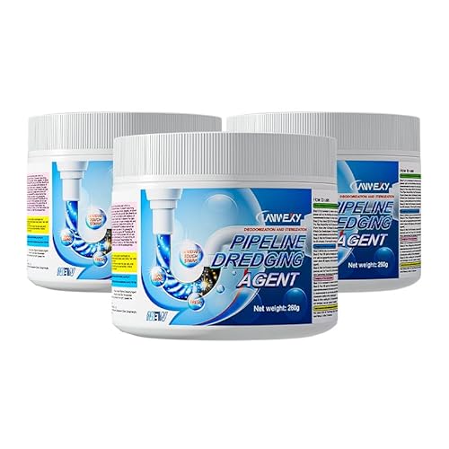 Lanwexy-sink drain hair clog remover cleaner、toilet unclogger heavy duty、bathroom shower pipeline dredging agent、unclog clogged drain、clogged【3 bottles】