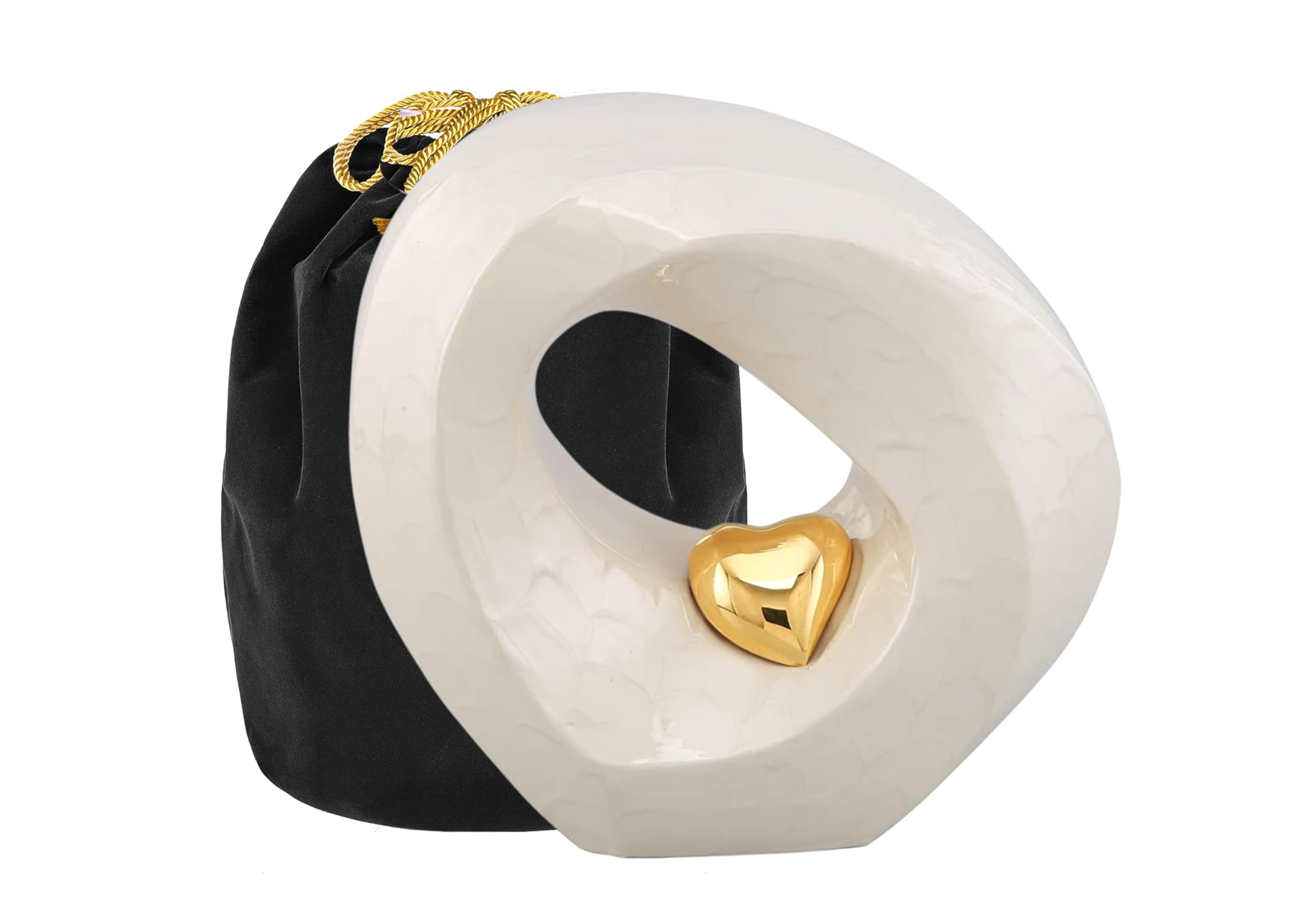 Urns of Dignity Passage of Heaven Adult Cremation Urns for Human Ashes - Decorative Urns,Urns for Human Ashes Female & Male,Urns for Ashes Men & Women,Funeral Urn (Adult Non-Customize, White Gold)