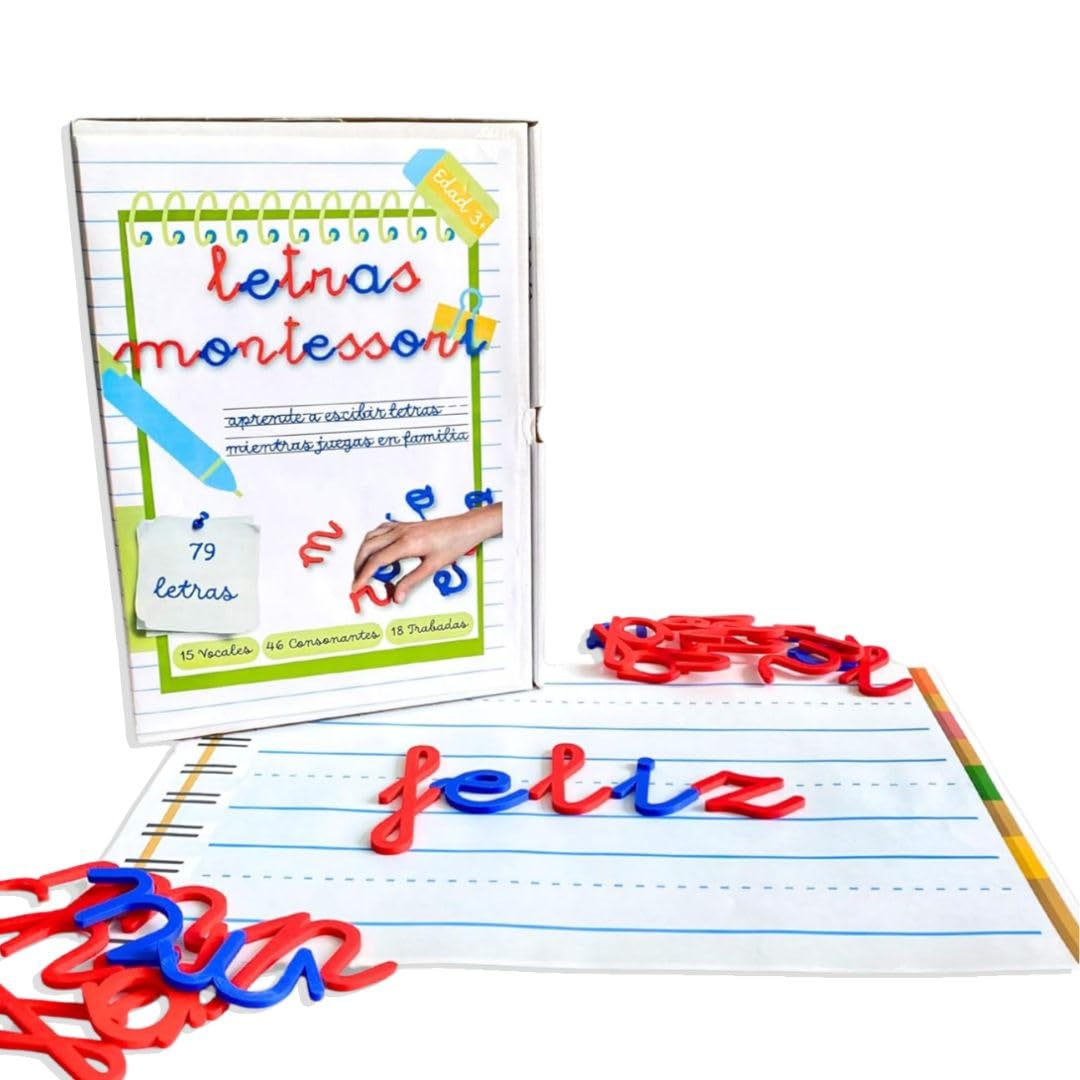 MFS MYFUTURSHOP Letras Montessori, Alfabeto Escolar Minusculas. Aprende A Leer Y Escribir Divirtiendote. Abecedario Educativo para Niños De 3 4 5 Y 6 Años.