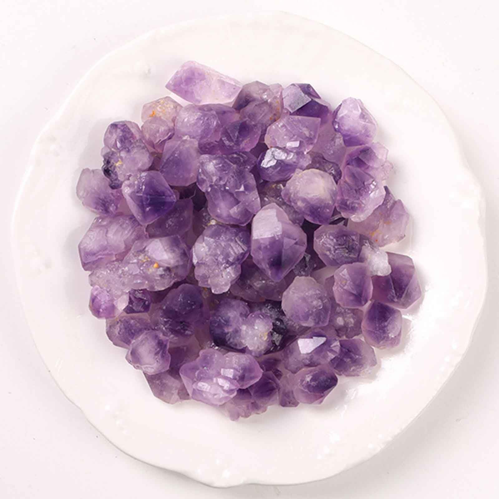 GPDNBIEU Natural quartz, Amethyst Flowers, for Tumbling, Cabbing, Fountain Rocks, Decoration,Polishing, Wire Wrapping