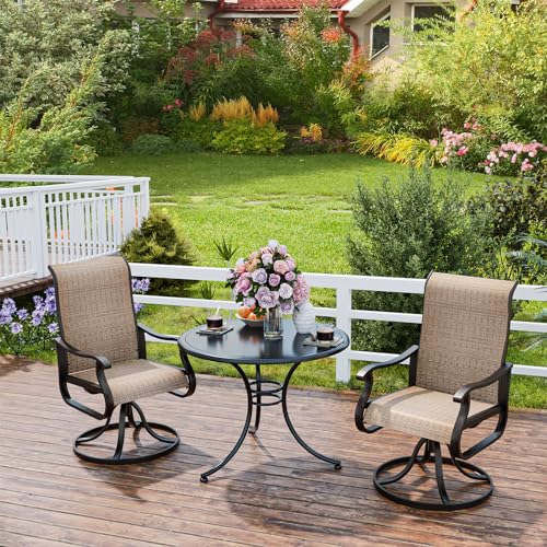 Udpatio Patio Swivel Dining Chairs Set Of 2, Outdoor Dining Chairs High Back With All Weather Breathable Textilene thumb #1