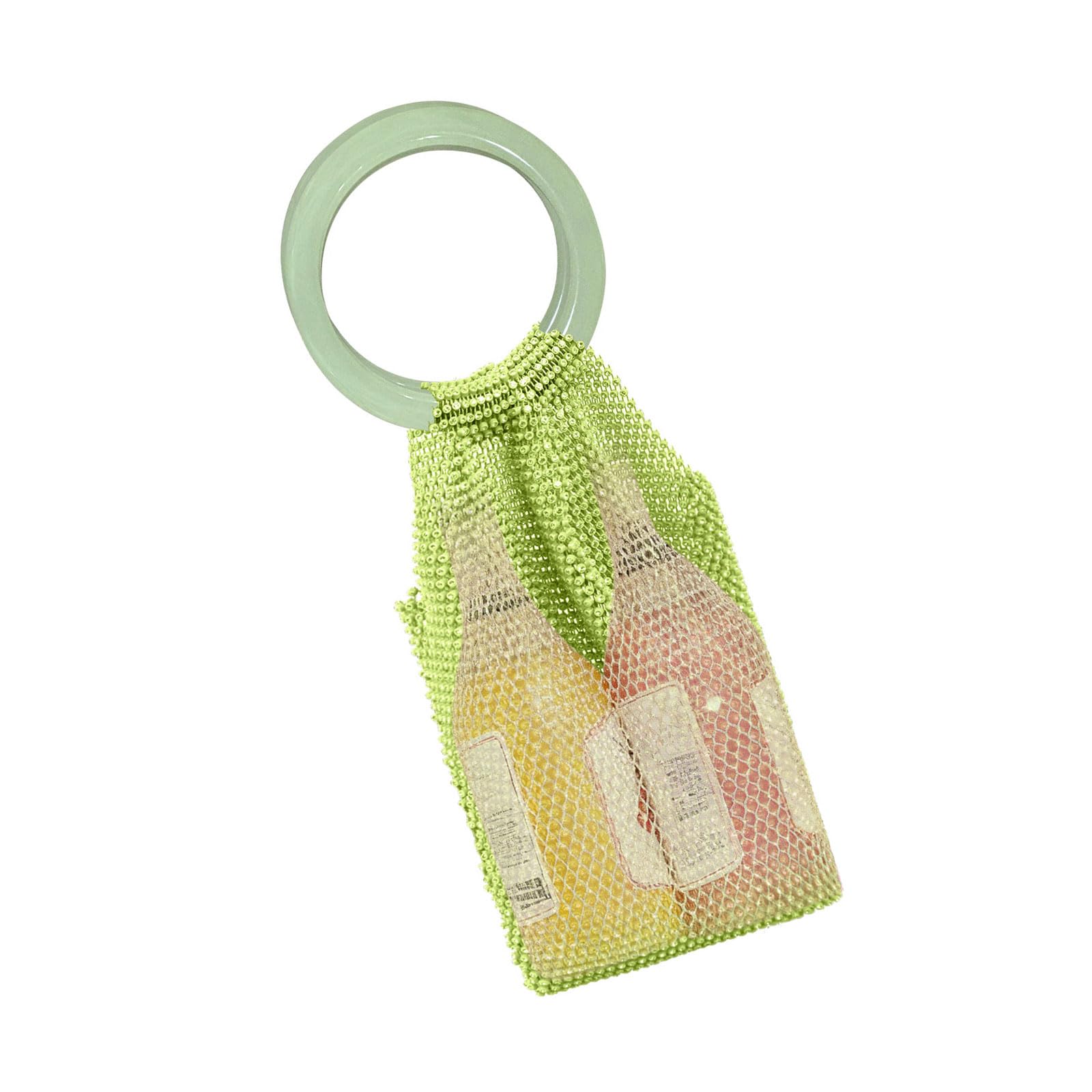 Jazuaiao Crystals Embellished Sturdy Rhinestones Pouches for Cosmetic Organization and Bottle Carrying Storage Bag