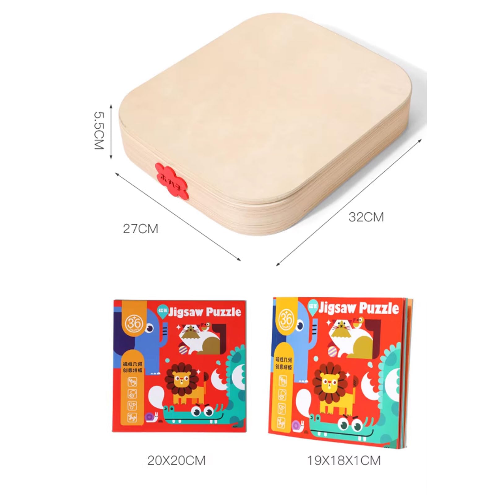 Set de Rompecabezas de Formas Geométricas Magnéticas Montessori, 288 piezas