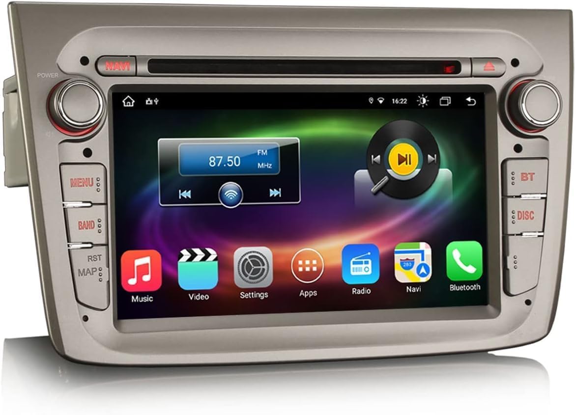 8-rdzeniowy 4 GB RAM + 64 GB ROM 7 cali Android 14 radio samochodowe z nawigacją GPS do Alfa Romeo Mito obsługuje bezprzewodowy ekran dotykowy CarPlay, Bluetooth, Android Auto DAB+, WiFi, odtwarzacz