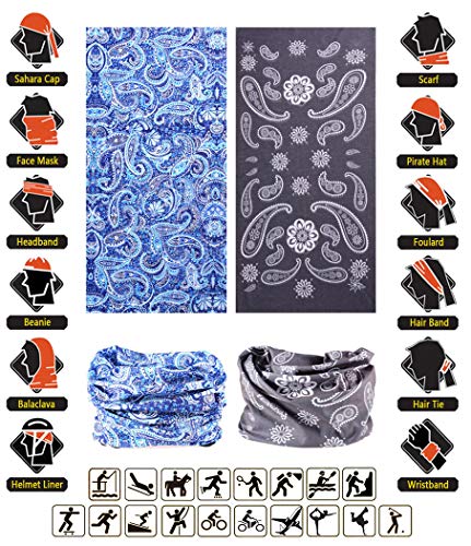 Image of VANCROWN Headband Neck Gaiter Head Wrap Headwear Face Mask Magic Scarf Bandana for Men and Women