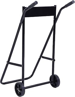Portable Outboard Boat Motor Trolley, Heavy Duty Steel Engine Stand,Supports 165LB Load Capacity, Suitable for Marine Engines Under 30 Horsepower, for Repair, Maintenance, and