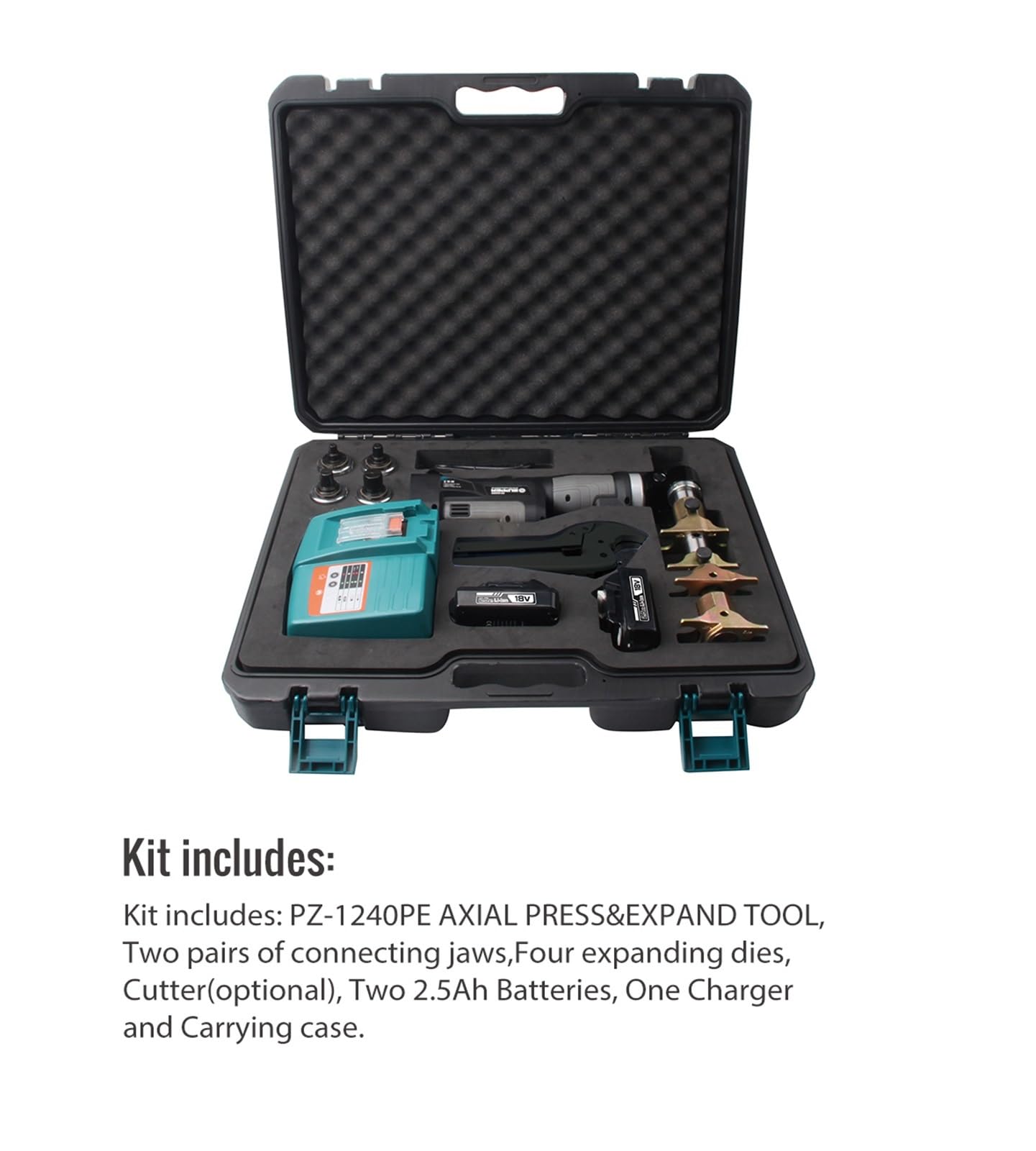 Prensa axial de batería multifuncional y herramienta de expansión for fontanería tubería multicapa Pex(No cutter no battery)