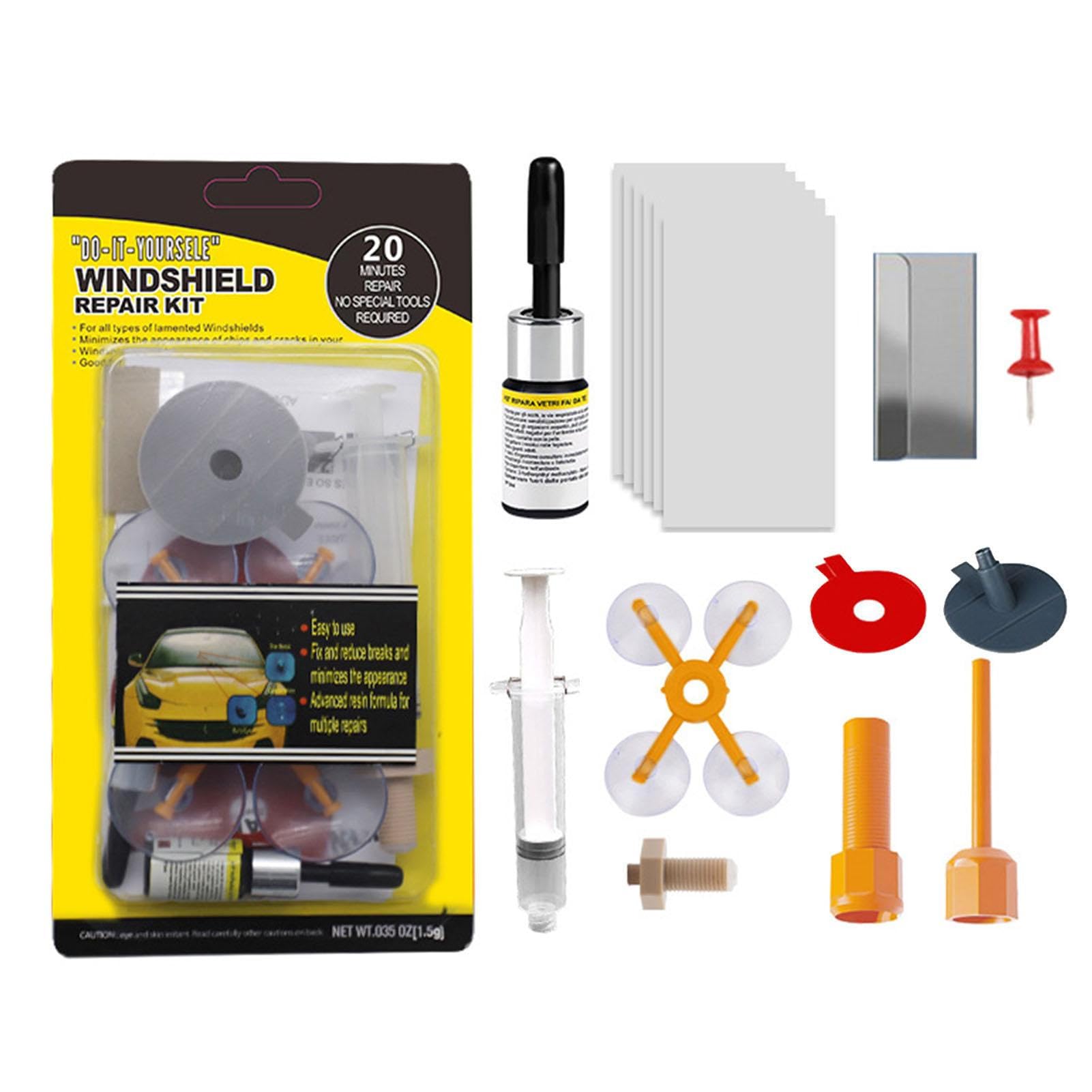 Amazon.co.jp: フロントガラスチップ修理キット,ガラスひび割れ修復