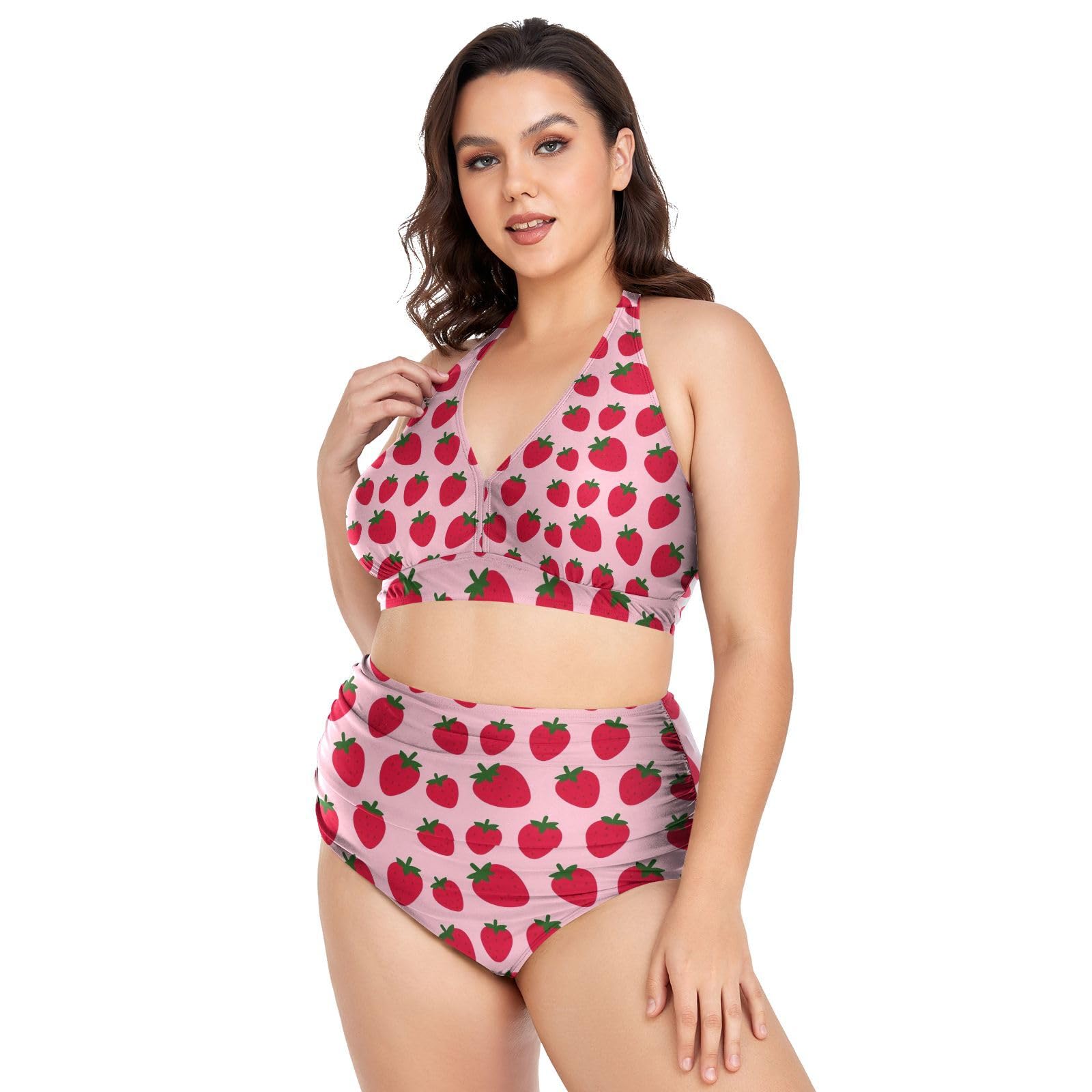 FRODOTGV Curvy damskie dwuczęściowe zestawy kąpielowe L-4XL