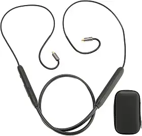 Cabo Adaptador Bluetooth Mmcx, Cabo de Fone de Ouvido Bluetooth 5.0 Cabo Adaptador Mmcx Cabo de Fone de Ouvido Mmcx Cabo Conector Mmcx Com Controlador de Microfone para Fones de