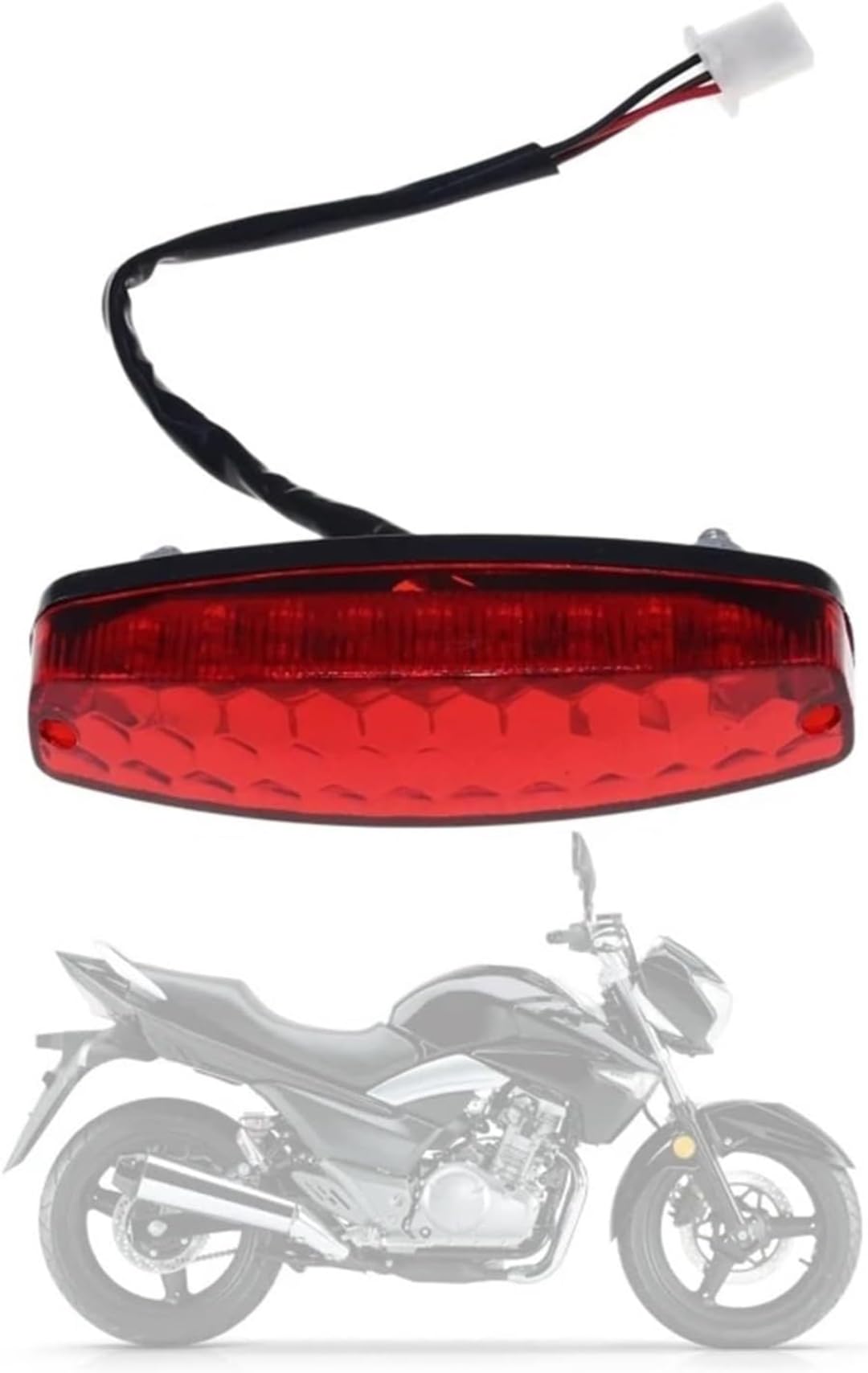 Fanale posteriore per moto Per ATV Fuoristrada Luce freno posteriore a LED 3 fili 12V Luce freno stop luce targa posteriore moto luce diurna