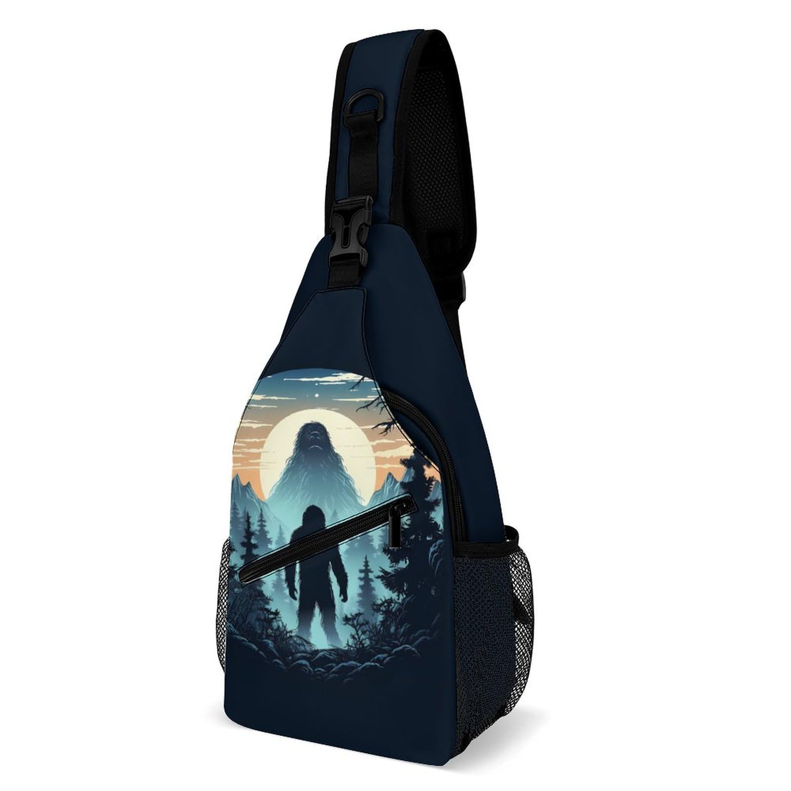 Sasquatch Bigfoot Sling Bags Travel Crossbody Shoulder Bag Small Chest Pack Hiking Backpack for Women Men
