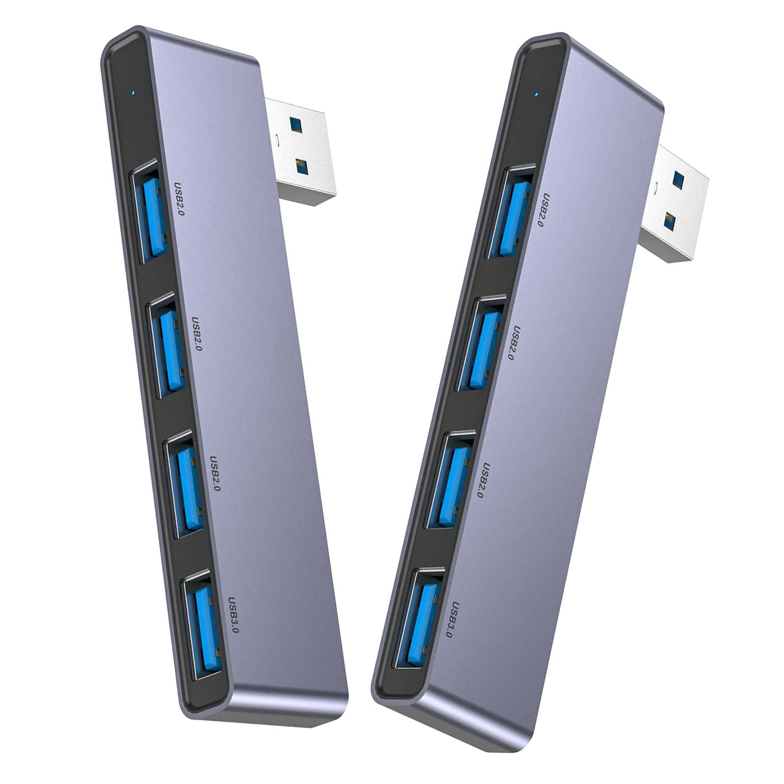 Fidioto Hub USB 2-pak, 4-portowy koncentrator USB (1 x koncentrator 3.0, 3 x koncentrator 2.0), rozdzielacz USB do laptopa, Xbox, pendrive'a, HDD, konsoli, drukarki, aparatu, klawiatury, myszy