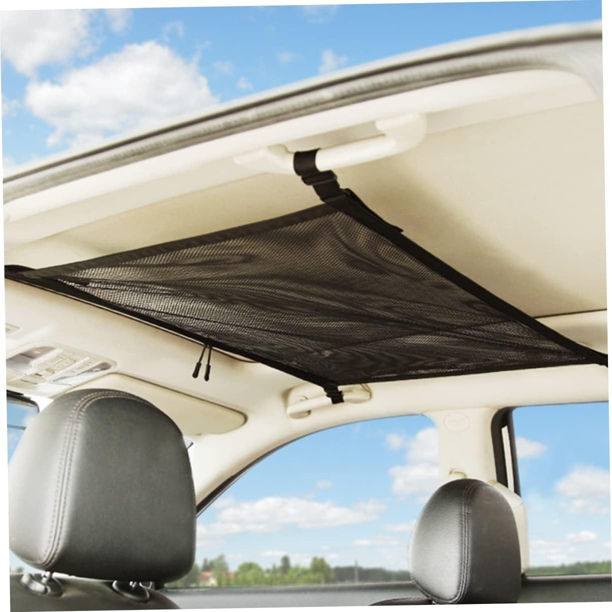 Gatuida 1pc Car Roof Storage Bag Mesh Accessory for Cars Convenient Folding Design Reinforced Stitching Non-Scratch Wear-Resistant Honeycomb for Travel
