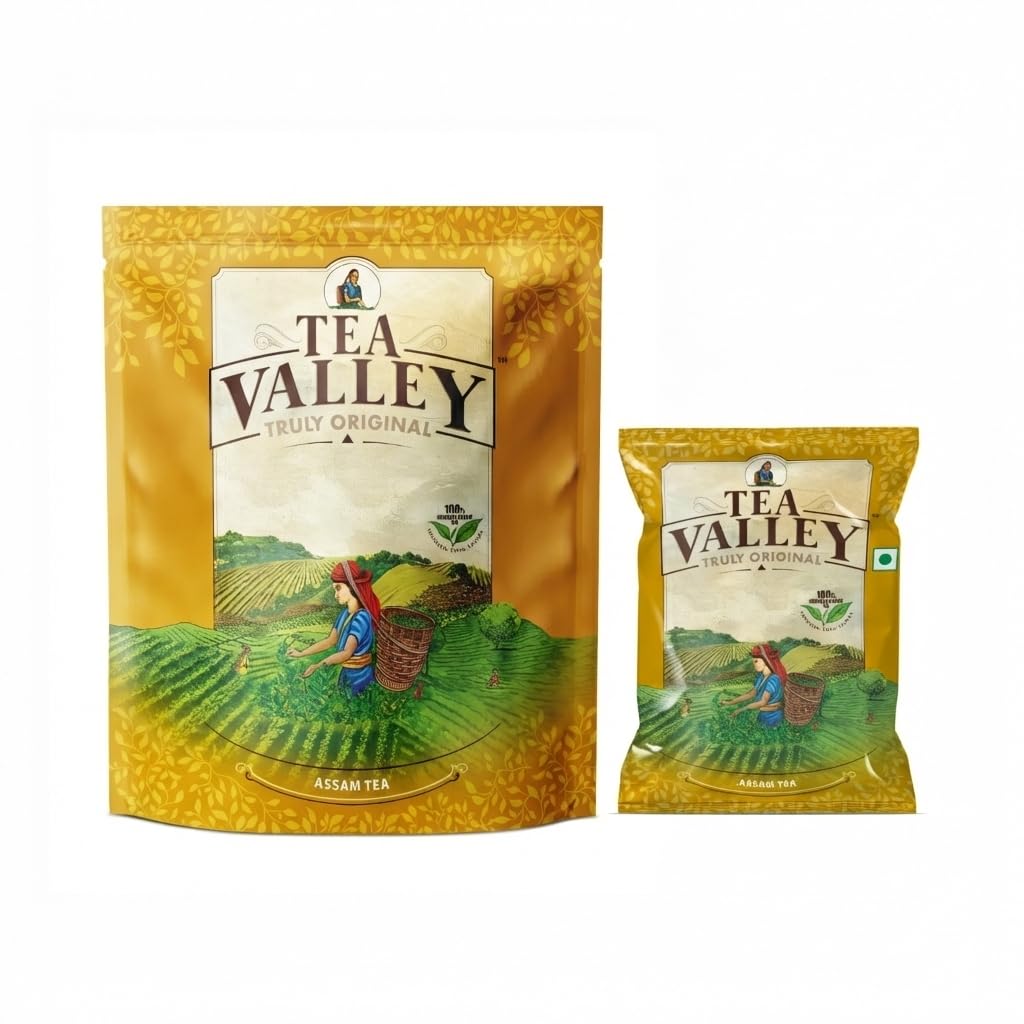 Tea Valley Truly Original 100% Assam tea | Strong, Malty, Aromatic & Rich | Approx 85% Assam CTC and 15% gently rolled tea leaves | (1Kg+250Gm)
