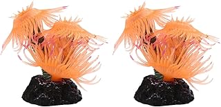POPETPOP 2 Pcs Simulação Ornamentos De Aquário Planta Coralina Decoração Do Tanque De Água Decoração Laranja Peixe Coral Ornamento Grama Aquática Paisagem Artificial Paisagem Artificial