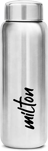 MILTON Aqua 750 - Botella de agua de acero inoxidable 25.4 fl oz, plateado, a prueba de fugas, botella de oficina, botella de gimnasio, hogar,