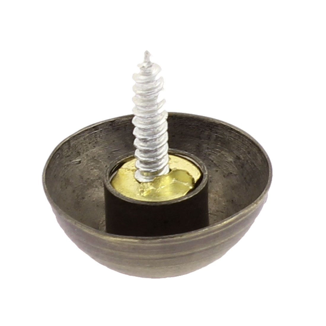 Aexit 20pcs 23mm Quality Parts Diameter Metal Semicircle Glass Mirror Screw Type Nail Decor Model:24as441qo617