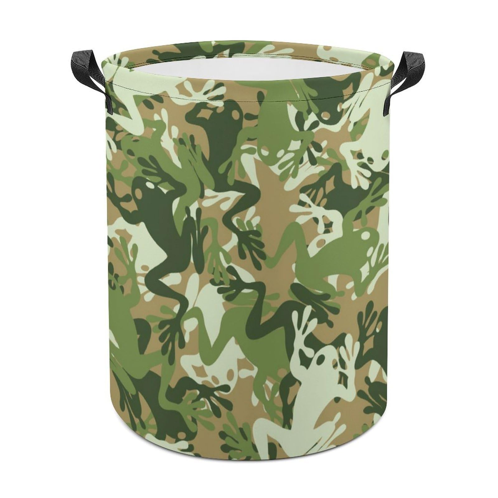 MHYRAC Laundry Hamper, Frog Camouflage Laundry Basket, Washing Basket with Handle