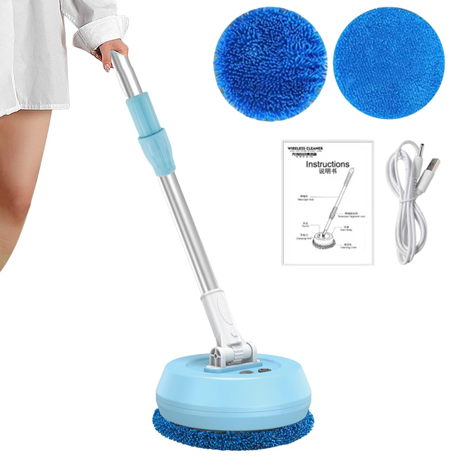 Mop De Curso - Limpiadora De Eslinga, Pisos De Batería | Fregona De Limpieza Eléctrica, Función De Rotación De 180 Grados, Fregona Para El Baño Y La Cocina, Parfa