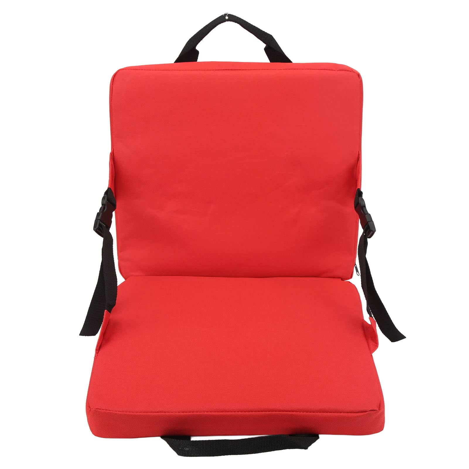 Coussin de siège de Stade Portable, Chaise de Sol Pliante avec Support Dorsal et Poche de Rangement, Siège de Gradin Léger pour Sport et Camping