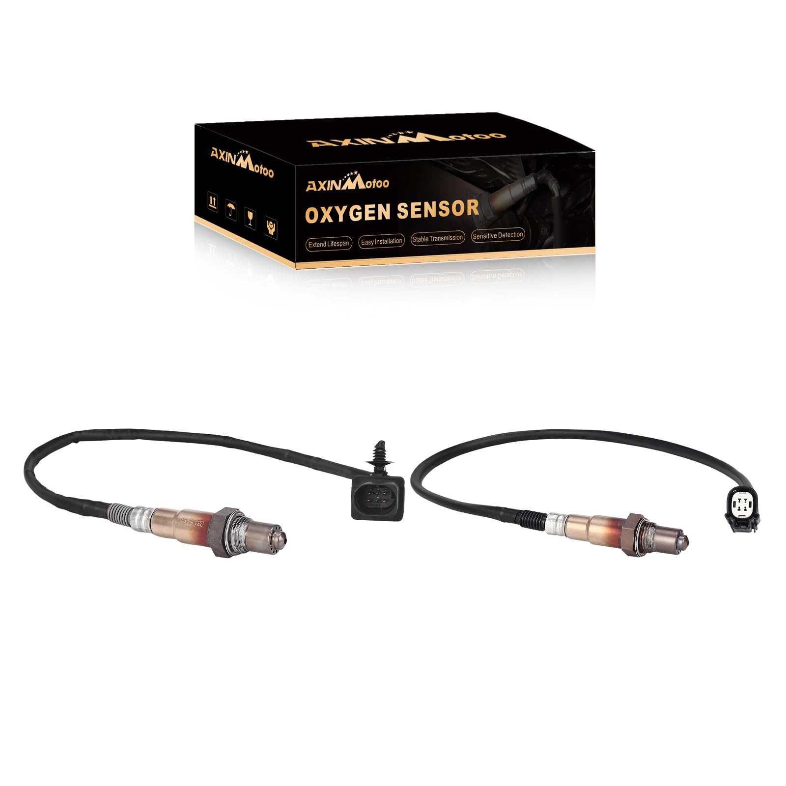o2 oxygen sensor 2pcs upstream downstream 234-5113 234-4575 replacement for lincoln mkc 2.3l 2015, for ford focus 2.0l 2012-2014, fusion 1.6l 2013 2014 l4 8f9z-9f472-h cv6z-9g444-a