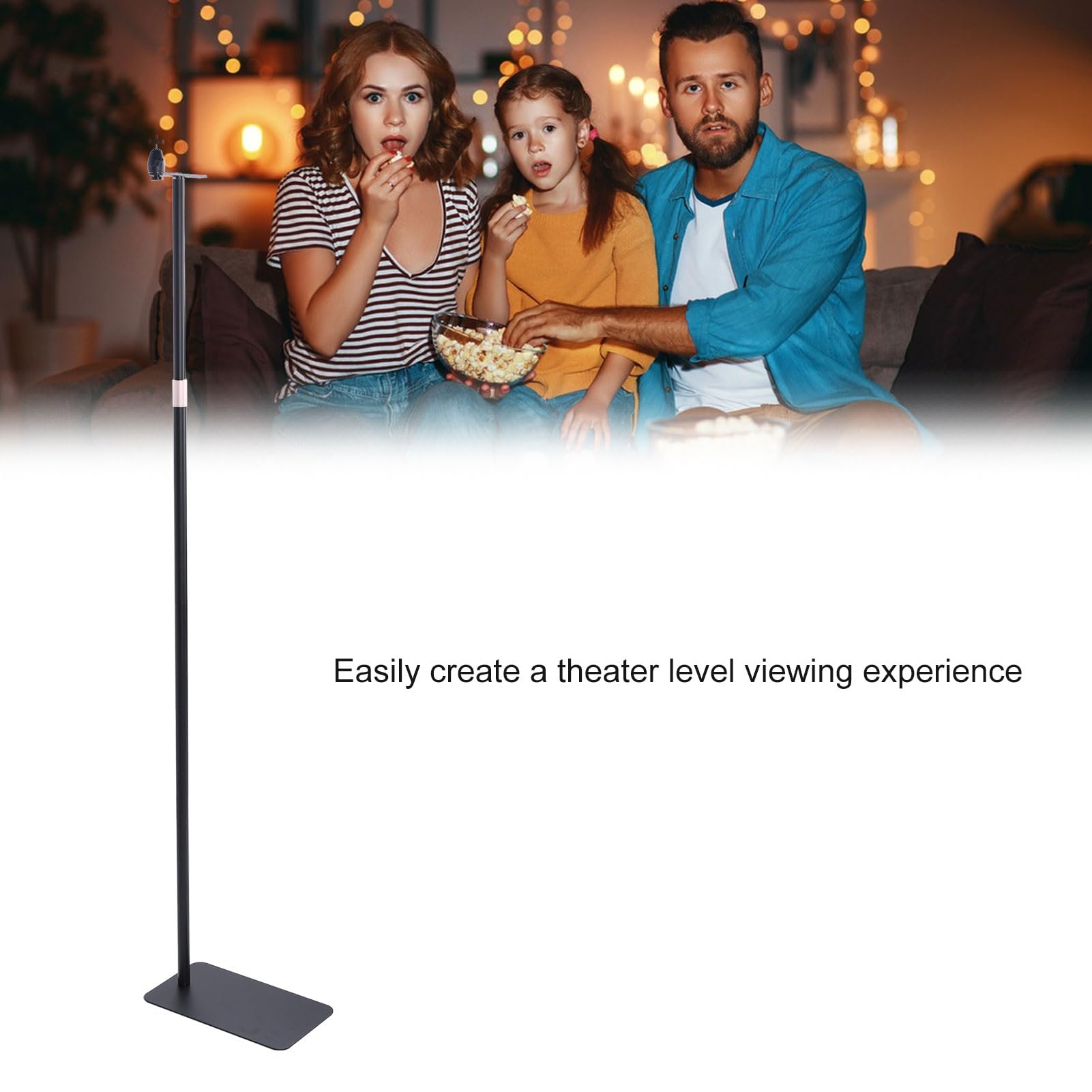 Supporto Telescopico per Proiettore Supporto da Pavimento Regolabile per Carichi Pesanti per Fotocamera Cellulare per Viaggi All'aperto ABS 160 Cm