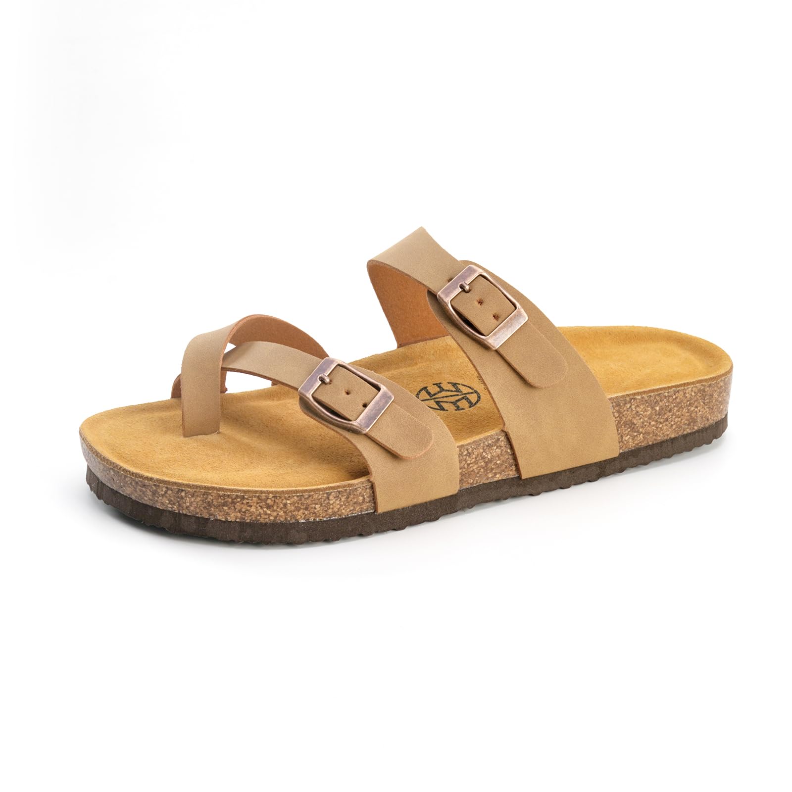 E E EMPTY ENTIRE Womens Sandals Comfortable Cork Footbed Slides with Memory Foam, Beach Essential Summer Sandals For Women...